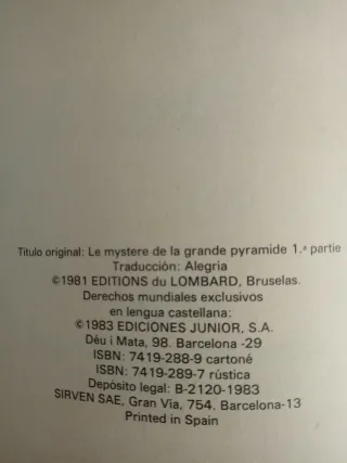 El misterio de la gran pirámide Volumen 1.