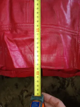 Cazadora motera roja