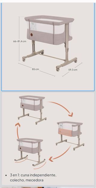 Cuna colecho bebé Lionelo