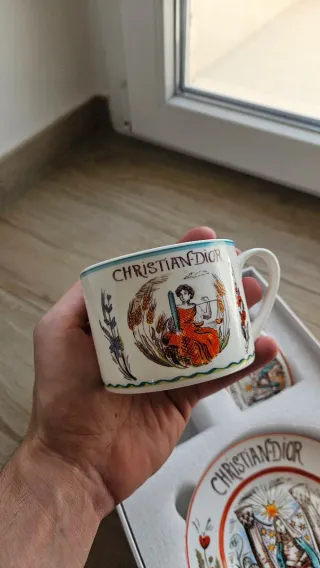 Set 2 Tazze e 2 Piatti Christian Dior Tarocchi