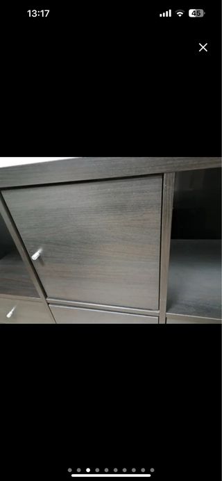 Mueble Estantería Kallax Negro 8 Cubos