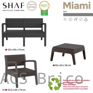 Muebles Jardín Miami Grafito