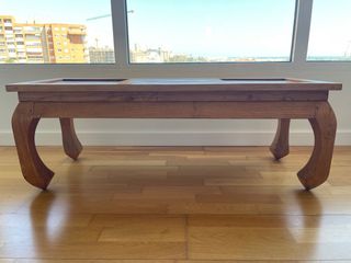 Mesa banco de madera de teca