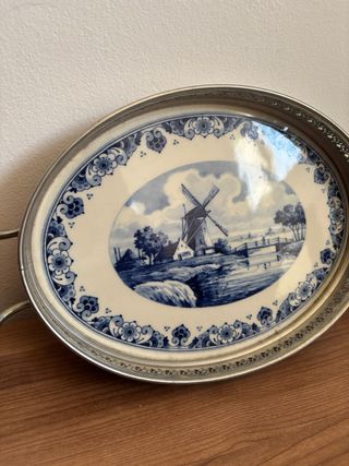 Bandeja Royal Delft con molino