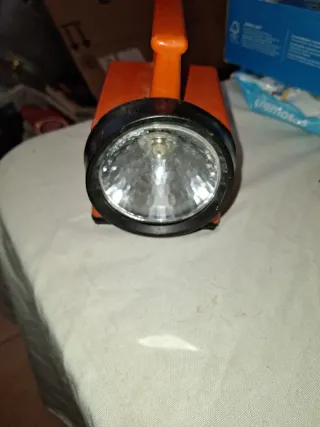 Antigua Lámpara Ferrocarril Naranja