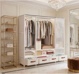 Armario Portátil Blanco 4 Cajones