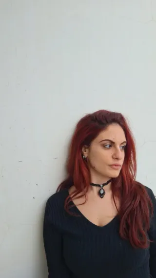 Collana macramè con pietra bianca