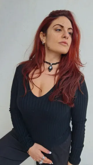Collana macramè con pietra bianca
