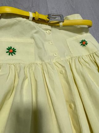 Gonna lunga H&M cotone giallo