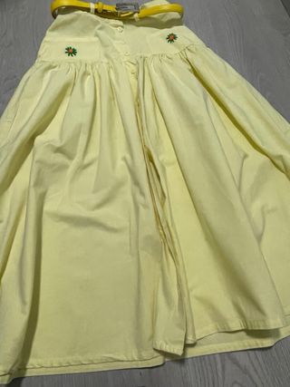 Gonna lunga H&M cotone giallo