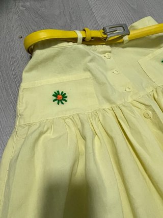 Gonna lunga H&M cotone giallo