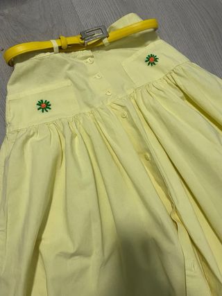 Gonna lunga H&M cotone giallo