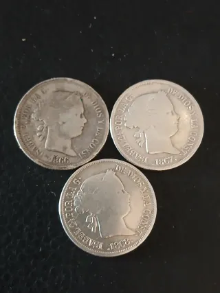 8 Monedas Plata Españolas