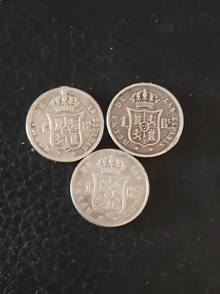 8 Monedas Plata Españolas