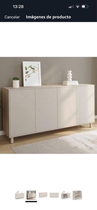 Aparador 160cm 4 puertas madera beige