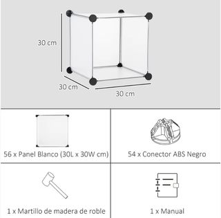 Armario Modular Plástico Blanco y Gris