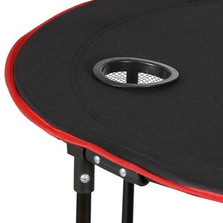 Mesa plegable para camping con portavasos