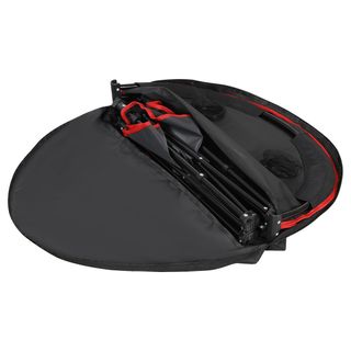 Mesa plegable para camping con portavasos