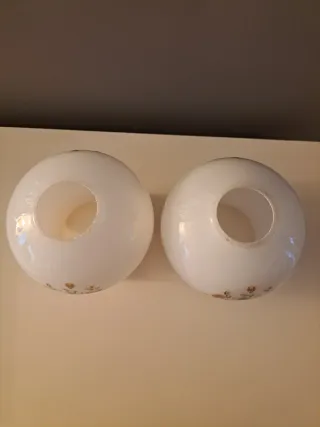 Pareja tulipas cristal opalino decoración floral