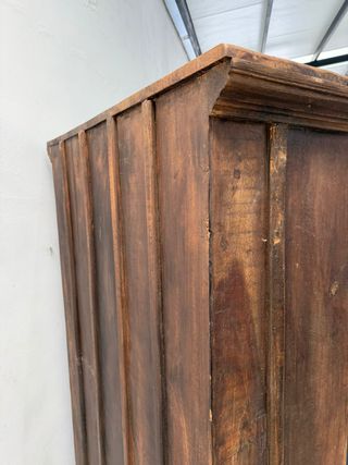 Librería colonial en madera de teka maciza,