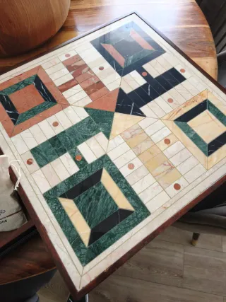 Mesa auxiliar Parchís Zara Home Mármol