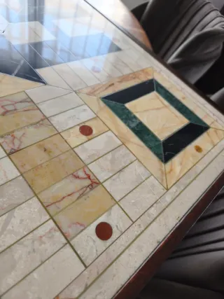 Mesa auxiliar Parchís Zara Home Mármol