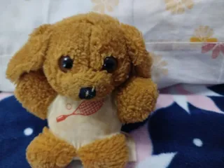 Peluche perro marrón con camiseta