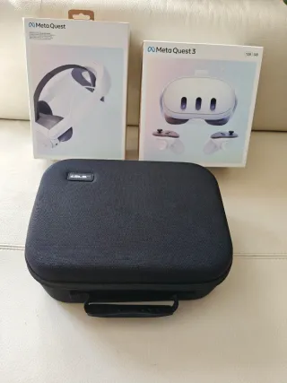 Meta Quest 3 128GB + Elite Strap batería + estuche
