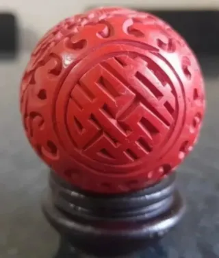 3 Uova Laccate Pechino Cinabro