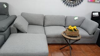 Sofá modular tela gris 270cm