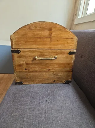 Baúl madera rústico vintage restaurado