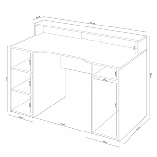 Escritorio Mesa Ordenador Gamer. Gris Antracita