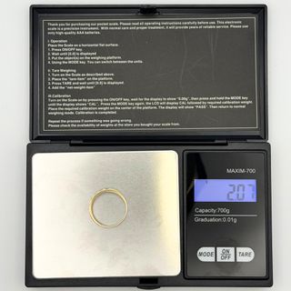 Anillo Oro 18K, Carrillera, 2.07gr, T-15