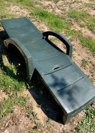 Tumbona de jardín verde