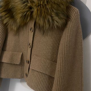 Chaqueta Zara cuello pelo Talla M