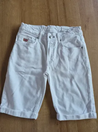 Pantalones cortos vaqueros blancos