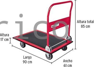 Carretilla Plegable Con Plataforma - 300 Kg - Truper