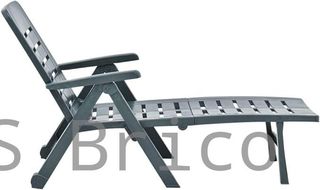 Tumbona Plegable Smeraldo con Ruedas Verde