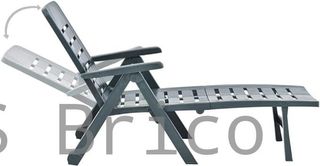 Tumbona Plegable Smeraldo con Ruedas Verde