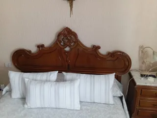 Dormitorio Clásico Madera Tallada