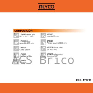 Caja Herramientas 33 Piezas Alyco 170796