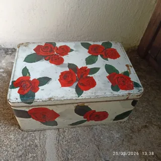 Caja Metálica Colacao Vintage Rosas