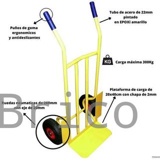Carretilla Almacén Rueda Neumática 300 Kg