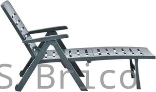 Tumbona Plegable Smeraldo con Ruedas Verde