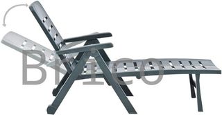 Tumbona Plegable Smeraldo con Ruedas Verde