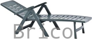 Tumbona Plegable Smeraldo con Ruedas Verde