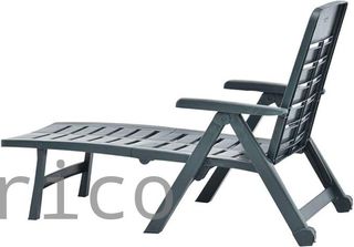 Tumbona Plegable Smeraldo con Ruedas Verde