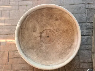 Jardinera redonda hormigón blanco de 80cm