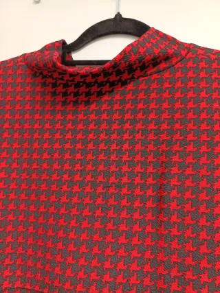 Vestido vintage estampado rojo y negro