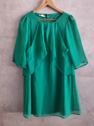 Vestido gasa verde Talla M/L